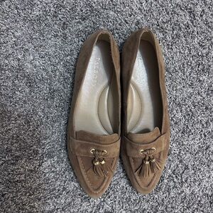 Talbots Women's Tan Suede Tassel Loafers